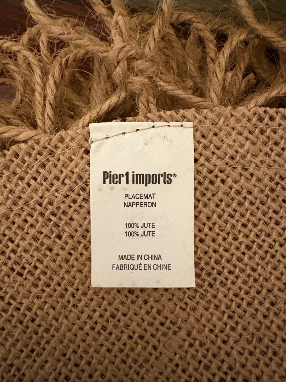 BRAND NEW Natural Jute Round Placemats (8) — Rustic Brown Table Accent - Pier 1 - Picture 2 of 2